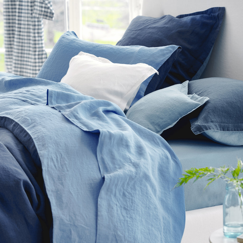 BIELLA MIDNIGHT & WEDGWOOD EURO SHAM SAMPLE