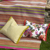 CHINOISERIE FLOWER PEONY OUTDOOR DECORATIVE PILLOW