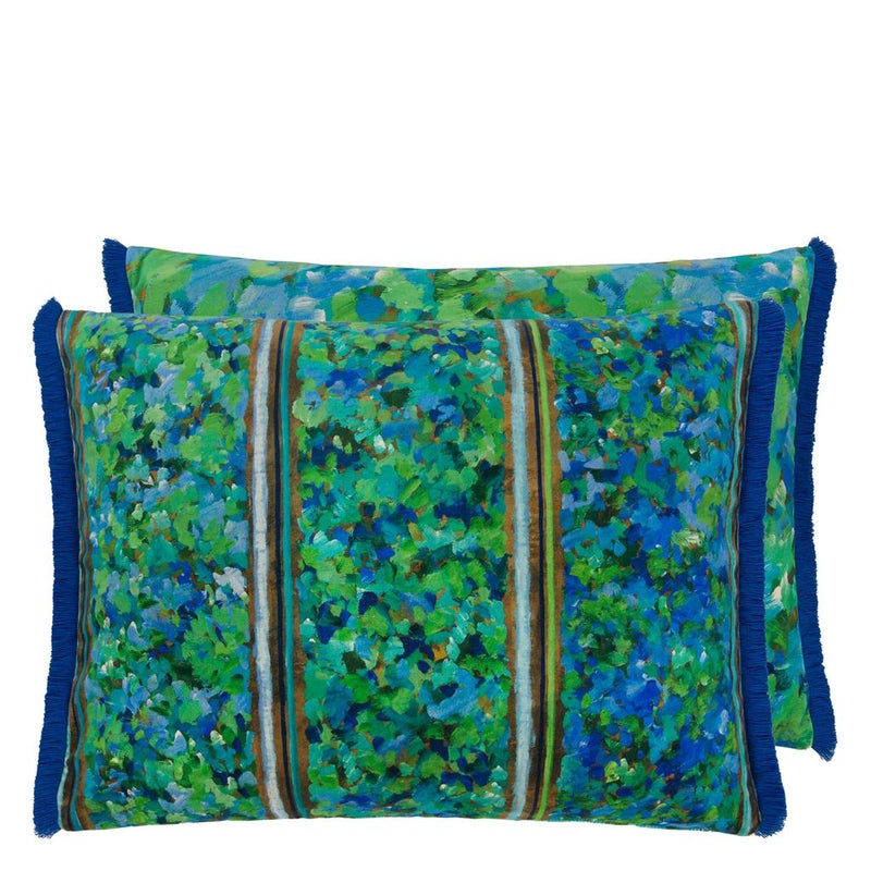 SANZAI VELOURS COBALT DECORATIVE PILLOW