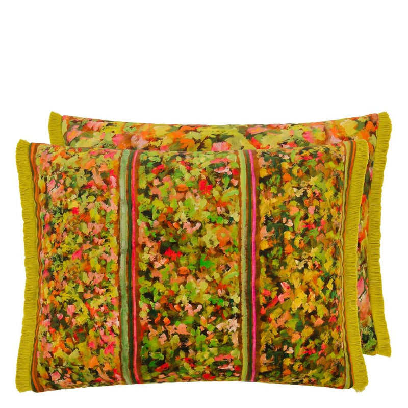 SANZAI VELOURS PERSIMMON DECORATIVE PILLOW