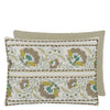 ENAMEL FLOWER CELADON DECORATIVE PILLOW