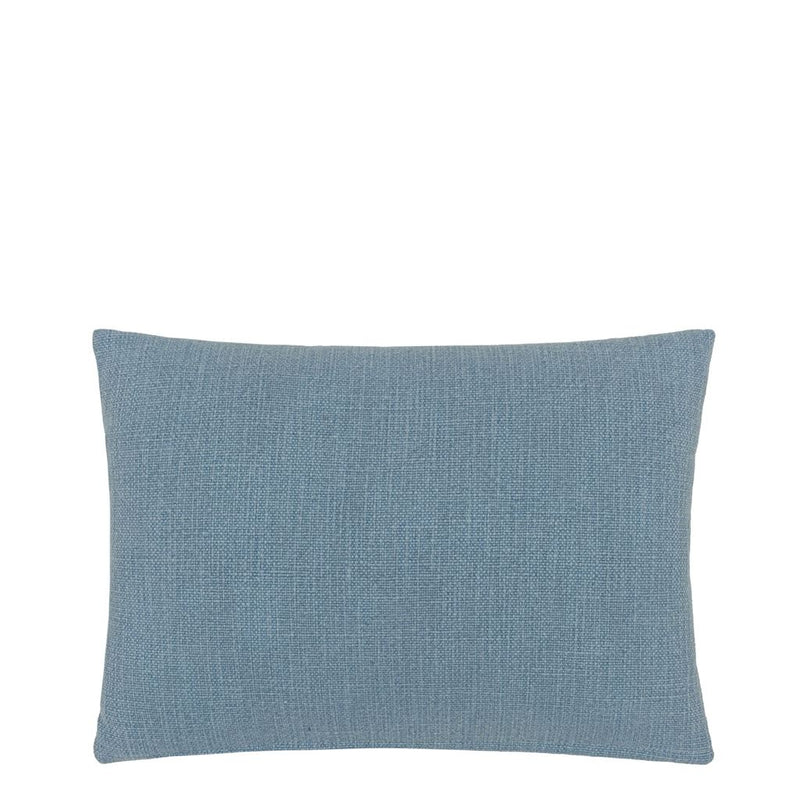 ENAMEL FLOWER INDIGO DECORATIVE PILLOW