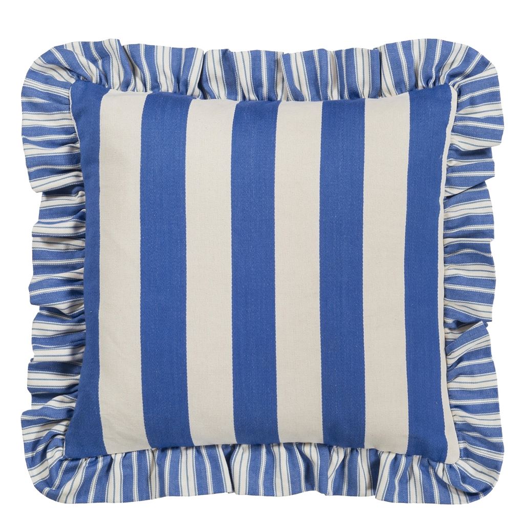 BERKELEY STRIPE COBALT DECORATIVE PILLOW