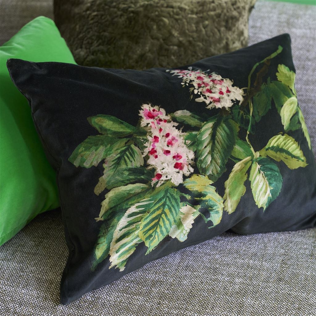 PASQUEFLOWER OLIVE DECORATIVE PILLOW