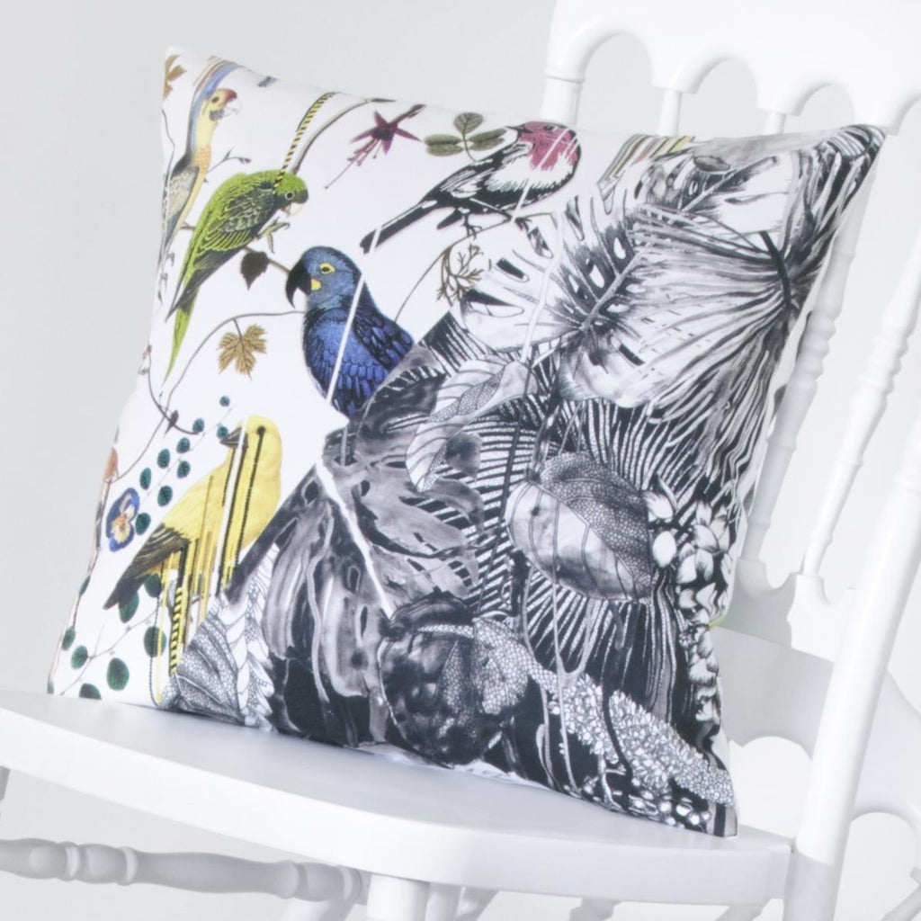 JUNGLE BIRDS PERCENEIGE DECORATIVE PILLOW