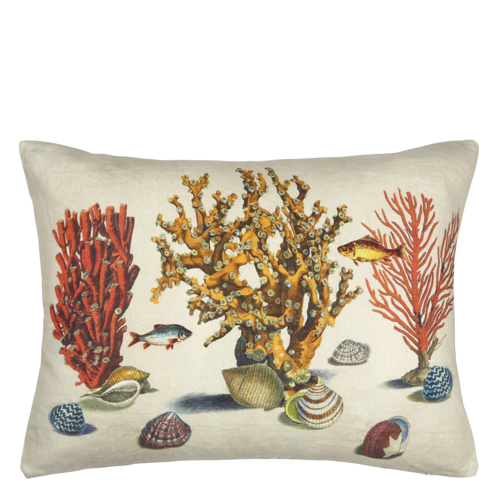 SEA LIFE CORAL DECORATIVE PILLOW
