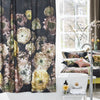 LE POEME DE FLEURS MIDNIGHT SHOWER CURTAIN SAMPLE