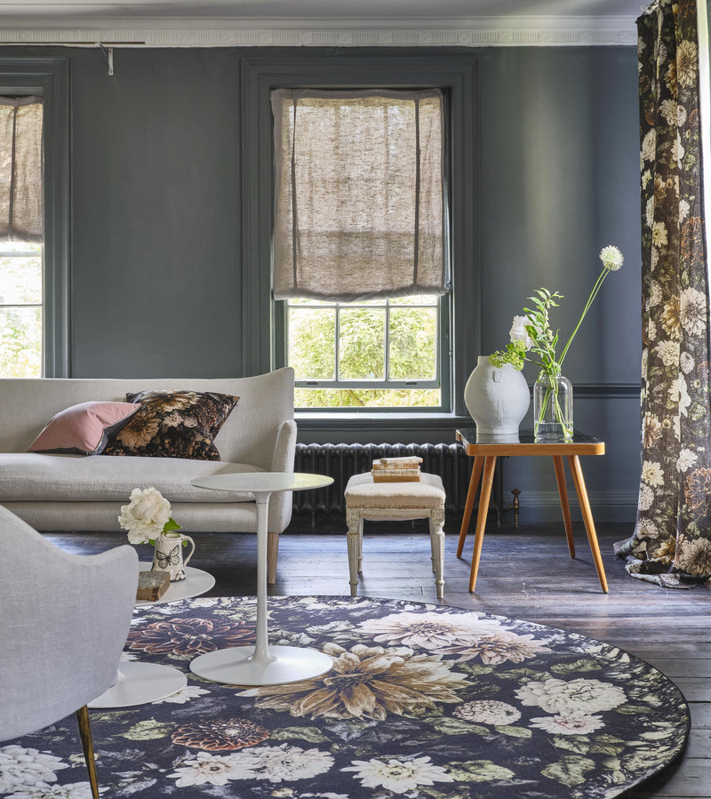 DAHLIA NOIR SLATE DECORATIVE PILLOW