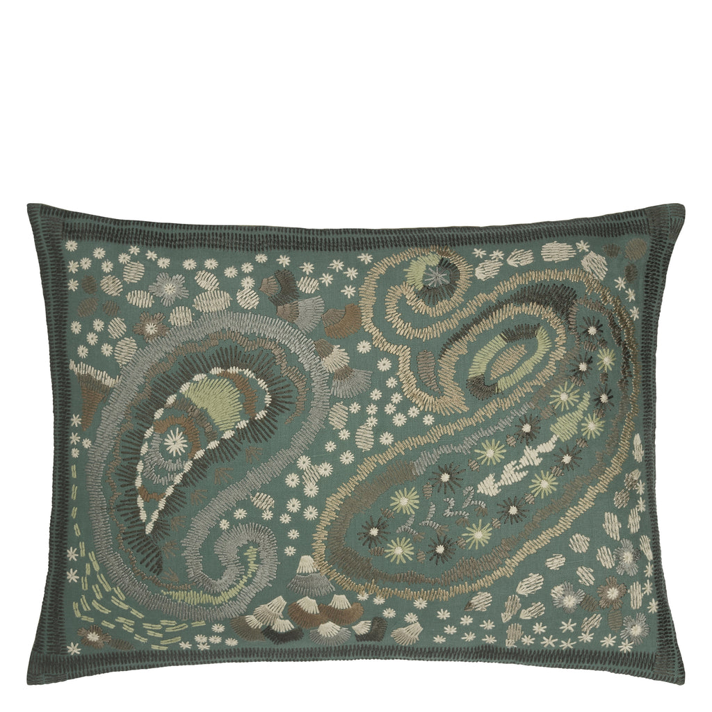 UCHIWA TEAL DECORATIVE PILLOW