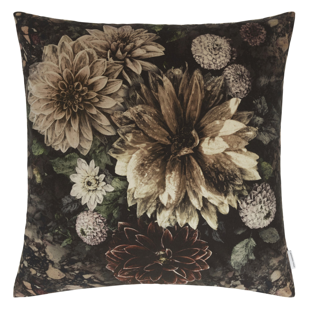 DAHLIA NOIR SLATE DECORATIVE PILLOW