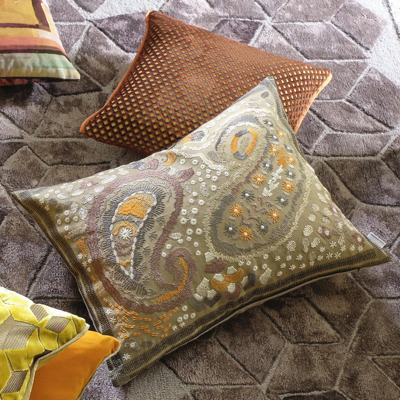 UCHIWA OCHRE DECORATIVE PILLOW