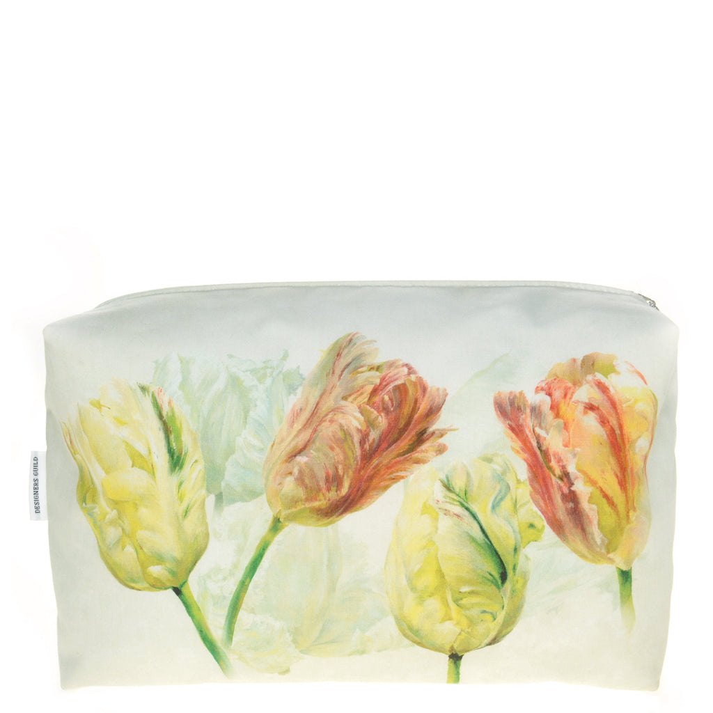 SPRING TULIP BUTTERMILK LARGE TOILETRY BAG
