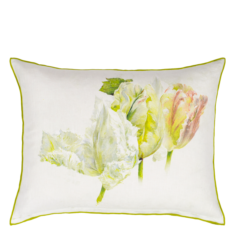 SPRING TULIP BUTTERMILK DECORATIVE PILLOW