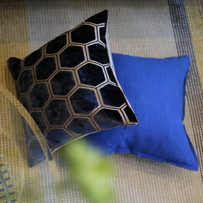MANIPUR MIDNIGHT LARGE DECORATIVE PILLOW