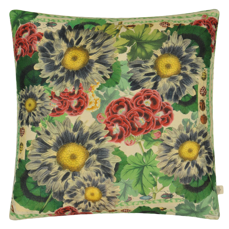 BLUE DAISIES SEPIA DECORATIVE PILLOW