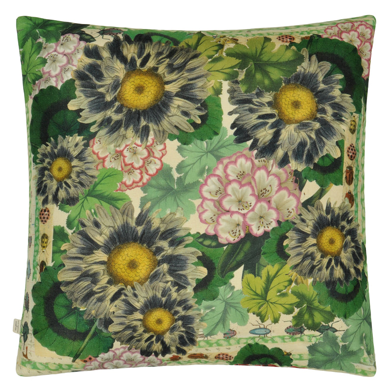 BLUE DAISIES SEPIA DECORATIVE PILLOW