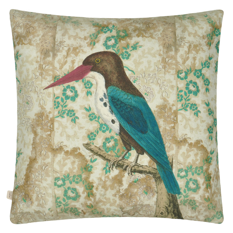 WALLPAPER BIRDS SEPIA DECORATIVE PILLOW