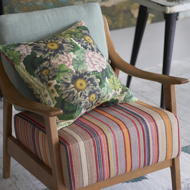 BLUE DAISIES SEPIA DECORATIVE PILLOW