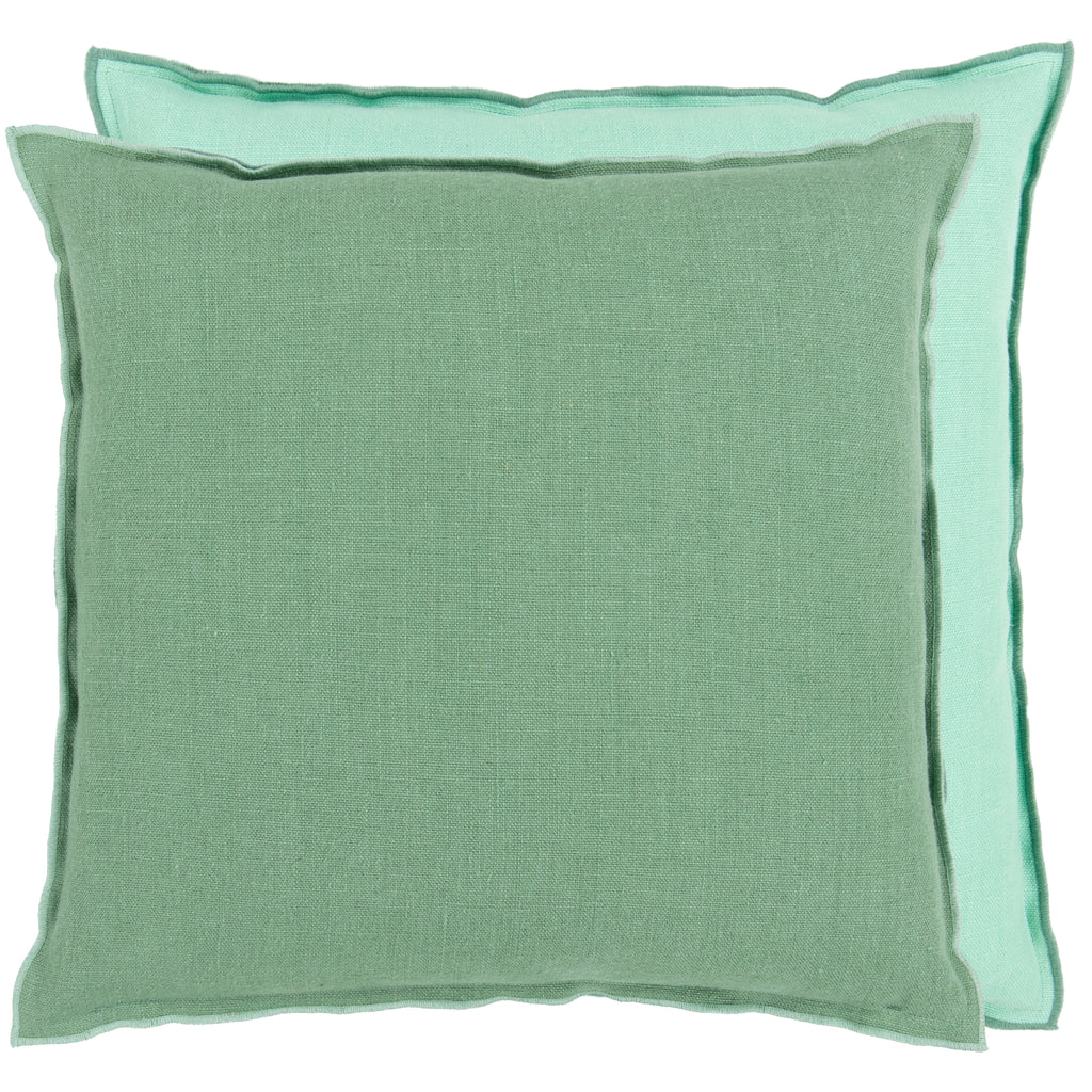 BRERA LINO THYME AND PALE JADE DECORATIVE PILLOW