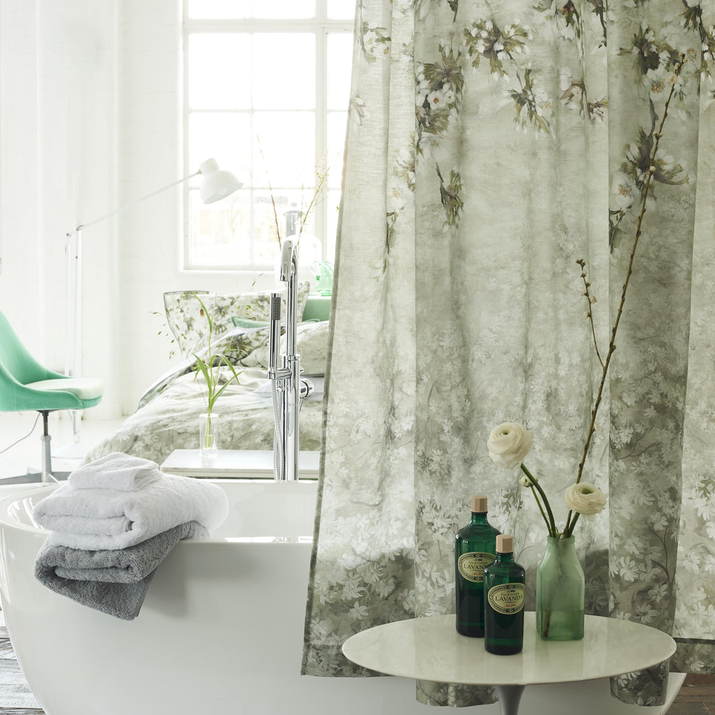 ASSAM BLOSSOM DOVE SHOWER CURTAIN SAMPLE