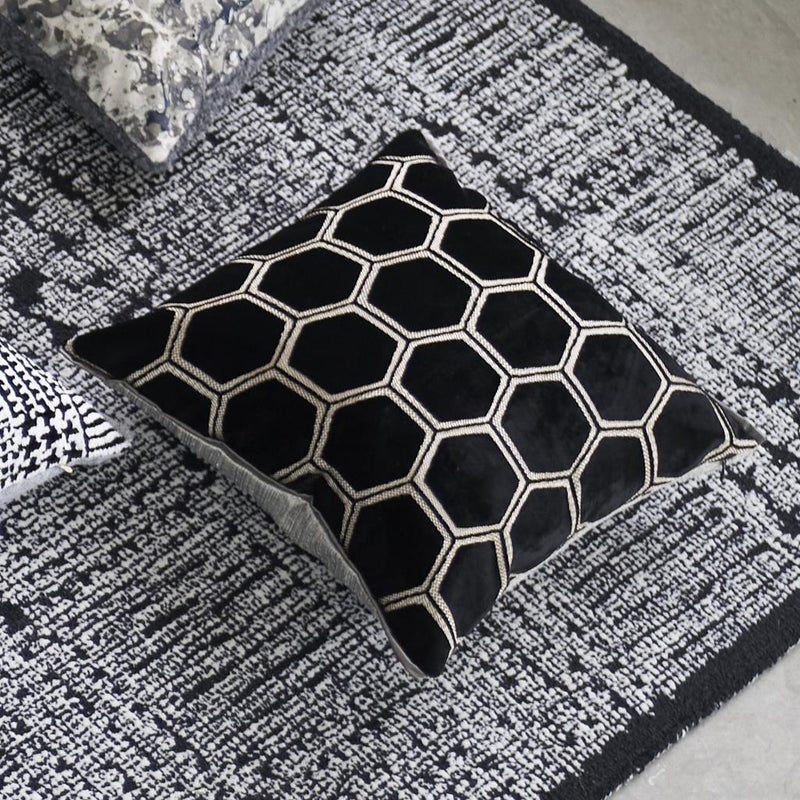 MANIPUR NOIR LARGE DECORATIVE PILLOW
