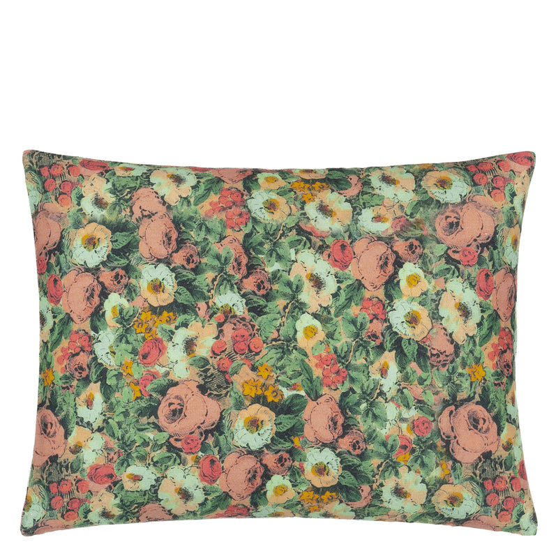 TOUCAN FLORAL SEPIA PILLOW COVER