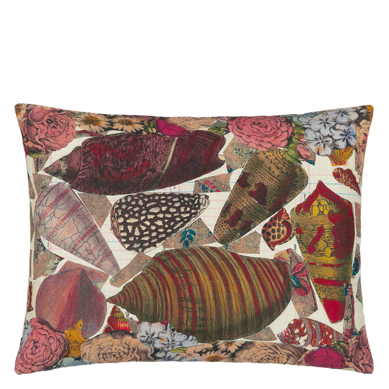 EXOTIC FISH CARMINE DECORATIVE PILLOW