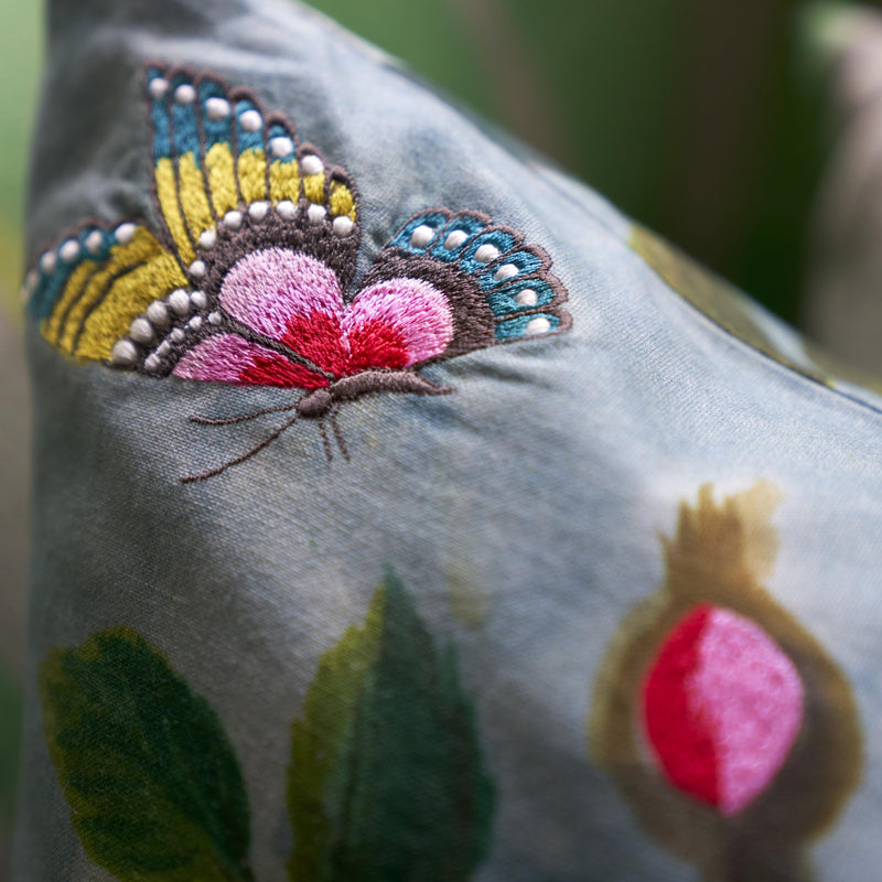 PAPILLON CHINOIS TEAL DECORATIVE PILLOW