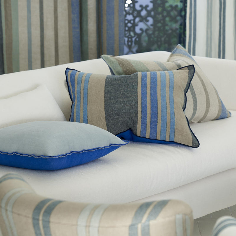 BRERA STRIATO COBALT DECORATIVE PILLOW