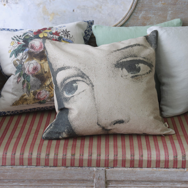 ELLEN'S EYES PARCHMENT DECORATIVE PILLOW