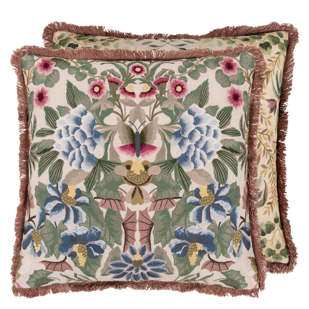 IKEBANA DAMASK CAMEO DECORATIVE PILLOW