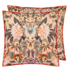 IKEBANA DAMASK CORAL DECORATIVE PILLOW