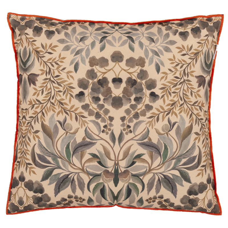 IKEBANA DAMASK CORAL DECORATIVE PILLOW