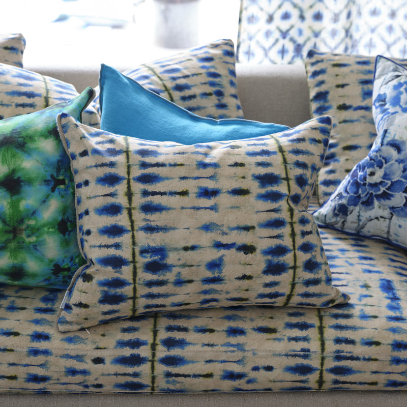 SHIBORI COBALT DECORATIVE PILLOW