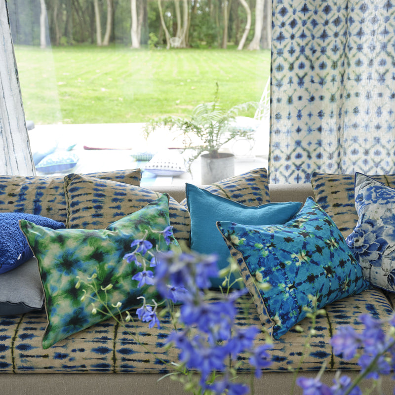 SHIBORI COBALT DECORATIVE PILLOW