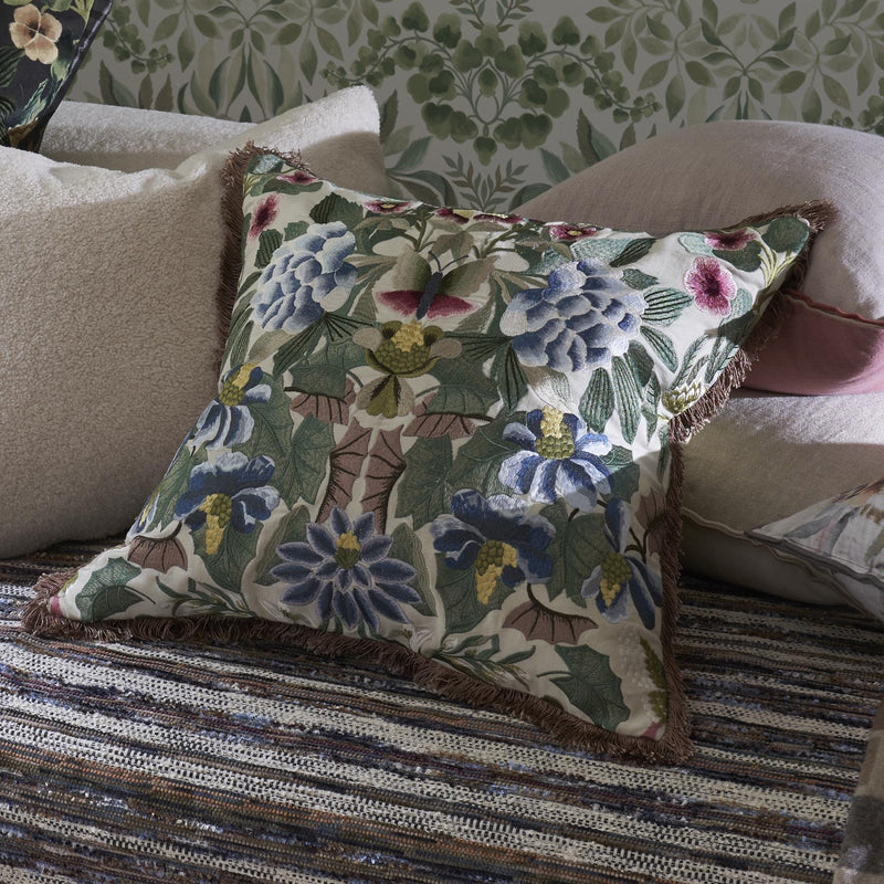 IKEBANA DAMASK CAMEO DECORATIVE PILLOW