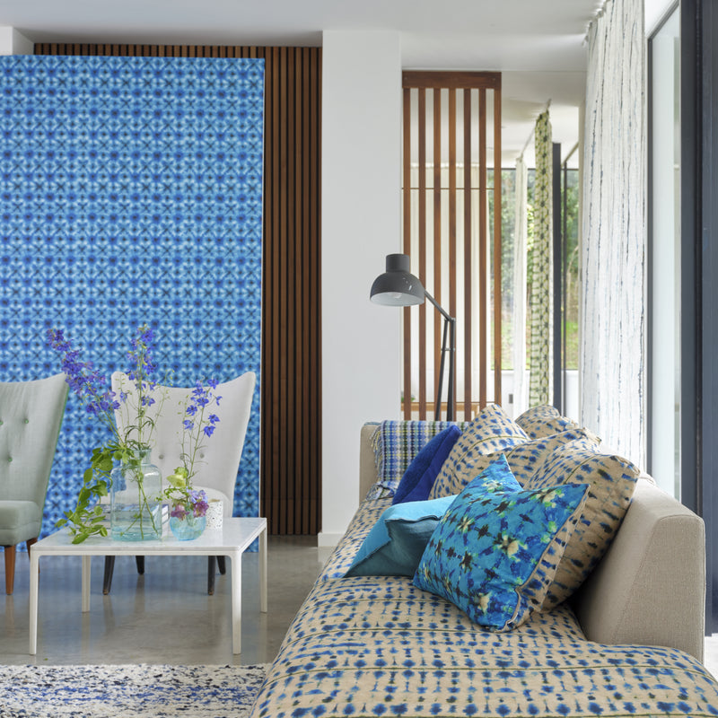 SHIBORI COBALT DECORATIVE PILLOW