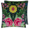BROCART DECORATIF VELOURS NOIR DECORATIVE PILLOW