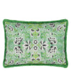 ROSE DE DAMAS EMBROIDED JADE DECORATIVE PILLOW