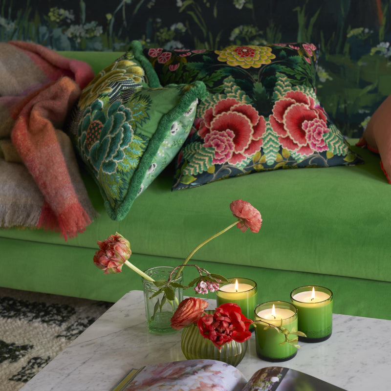 BROCART DECORATIF VELOURS NOIR DECORATIVE PILLOW