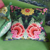 BROCART DECORATIF VELOURS NOIR DECORATIVE PILLOW