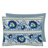 ENAMEL FLOWER INDIGO DECORATIVE PILLOW