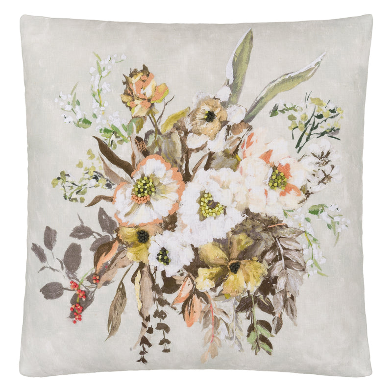 MARGARETTA LINEN SEPIA DECORATIVE PILLOW