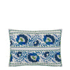 ENAMEL FLOWER INDIGO DECORATIVE PILLOW