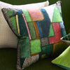 RAKU PATCHWORK EMERALD DECORATIVE PILLOW