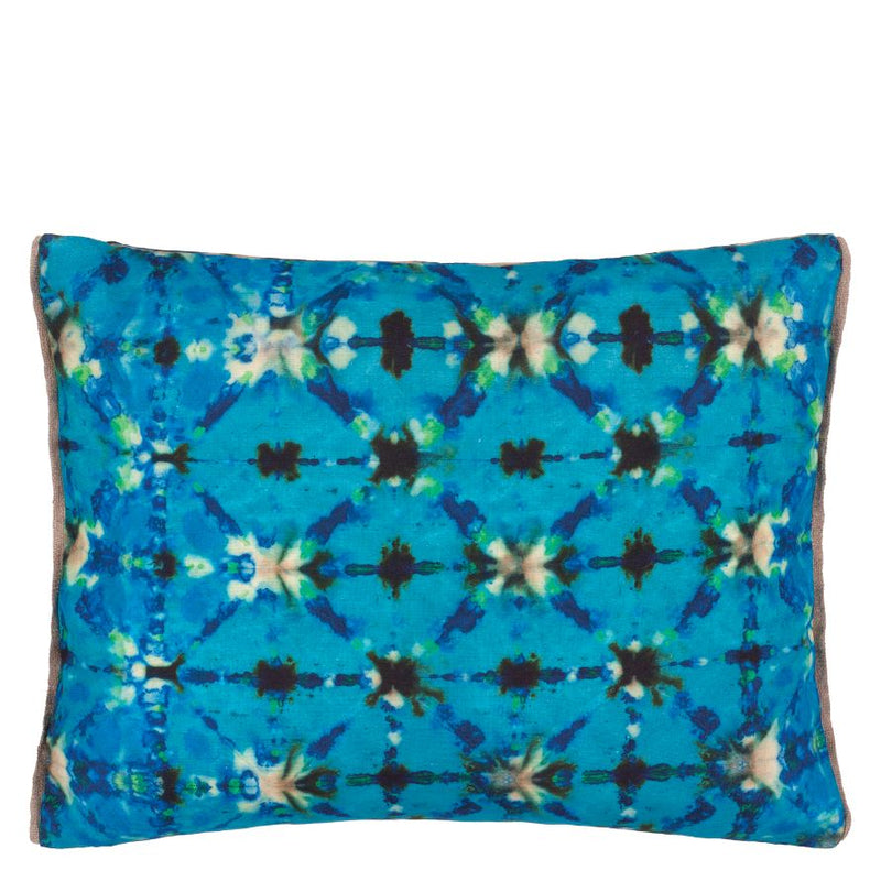 SHIBORI COBALT DECORATIVE PILLOW