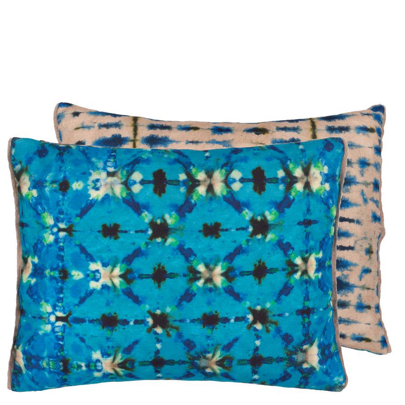 SHIBORI COBALT DECORATIVE PILLOW