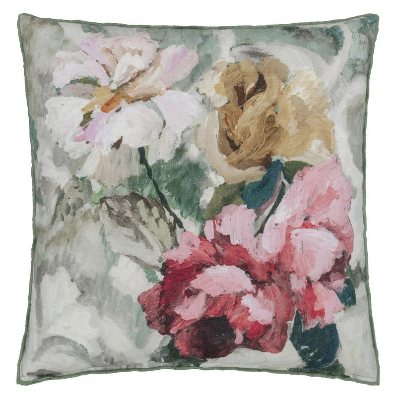 TAPESTRY FLOWER EAU DE NIL DECORATIVE PILLOW