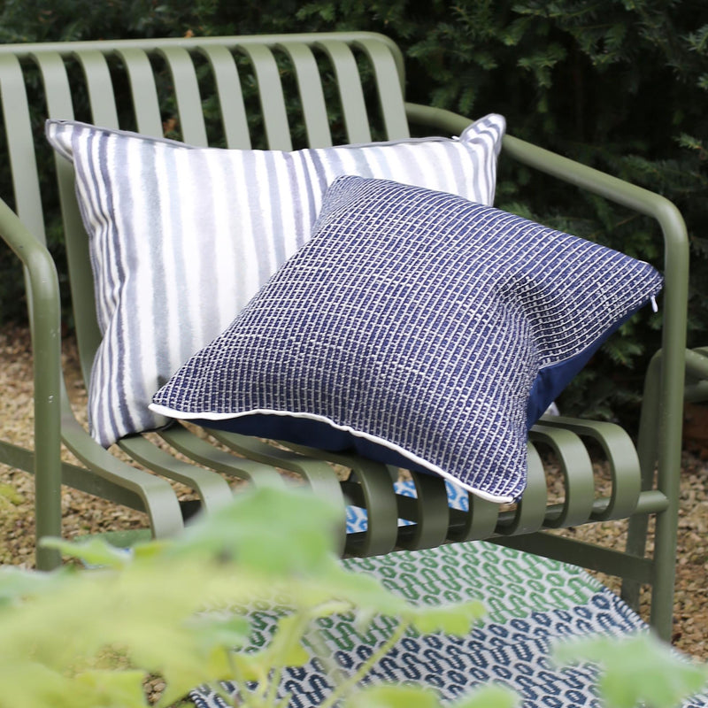 POMPANO INDIGO SQUARE OUTDOOR DECORATIVE PILLOW
