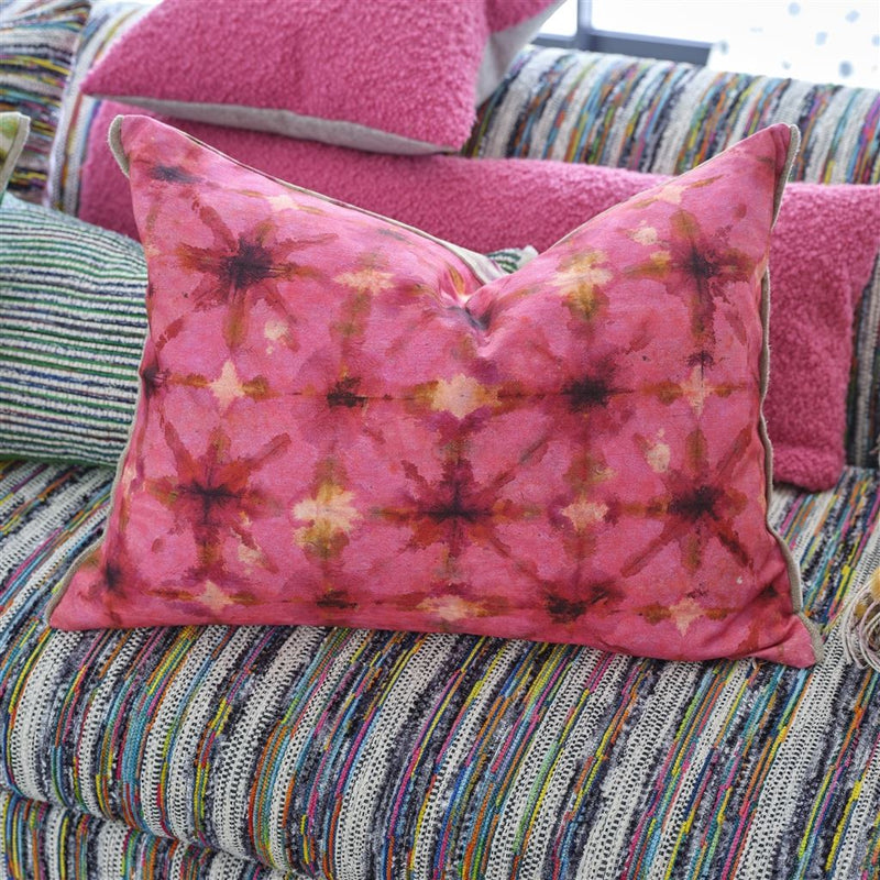 SHIBORI FUCHSIA DECORATIVE PILLOW